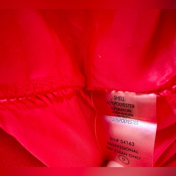 CALVIN KLIEN RED RUFFLE SLEEVELESS DRESS SIZE 4 - Picture 6 of 6